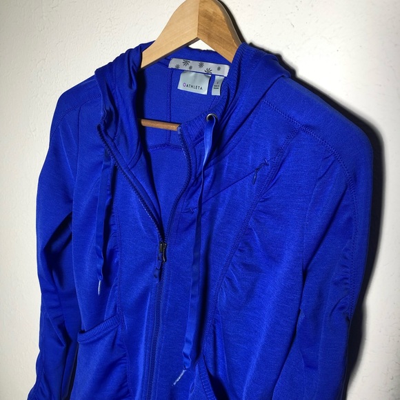Athleta Royal Blue Zip Up Hooded Jacket - Picture 7 of 8